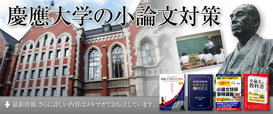 慶應大学SFC：環境情報学部学部 2002年小論文過去問題の解説