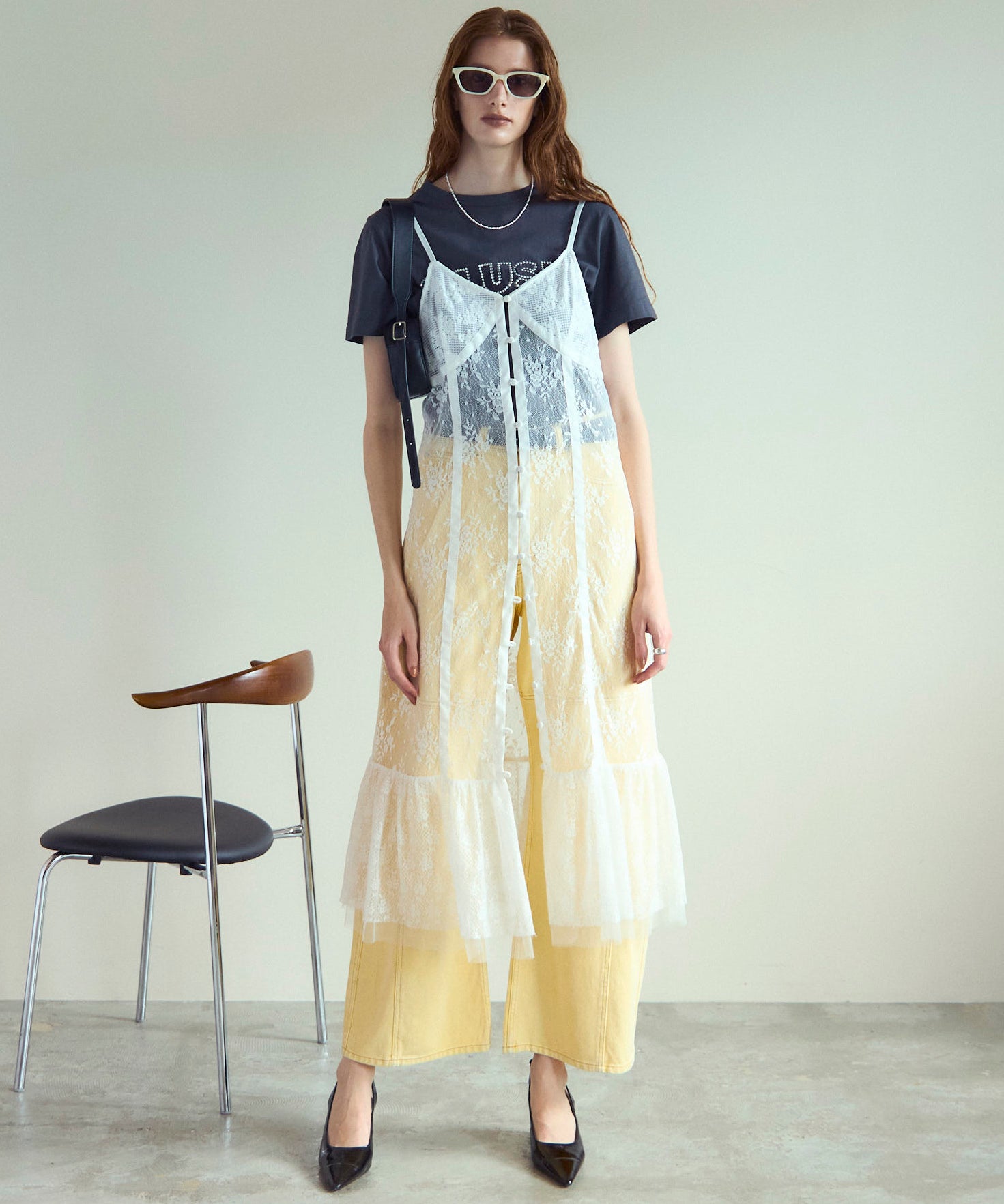 SALE】Lace Docking Camisole Onepiece