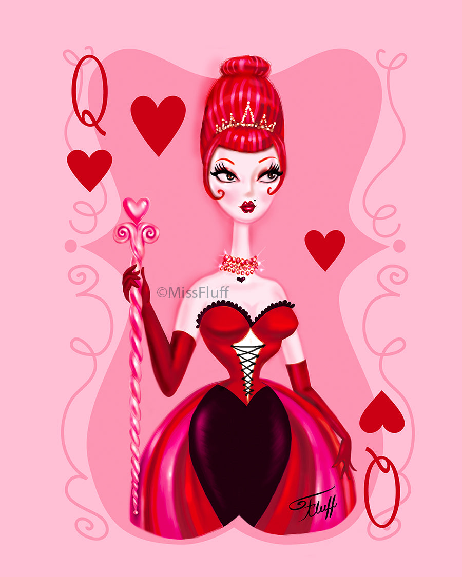 Queen of Hearts • Art Print – Miss Fluff's Shop