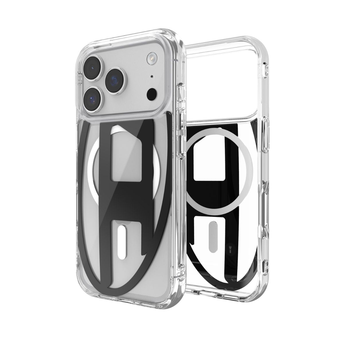 iPhone 17 Proケース Oval D Metallic Magsafe クリア/ブラック