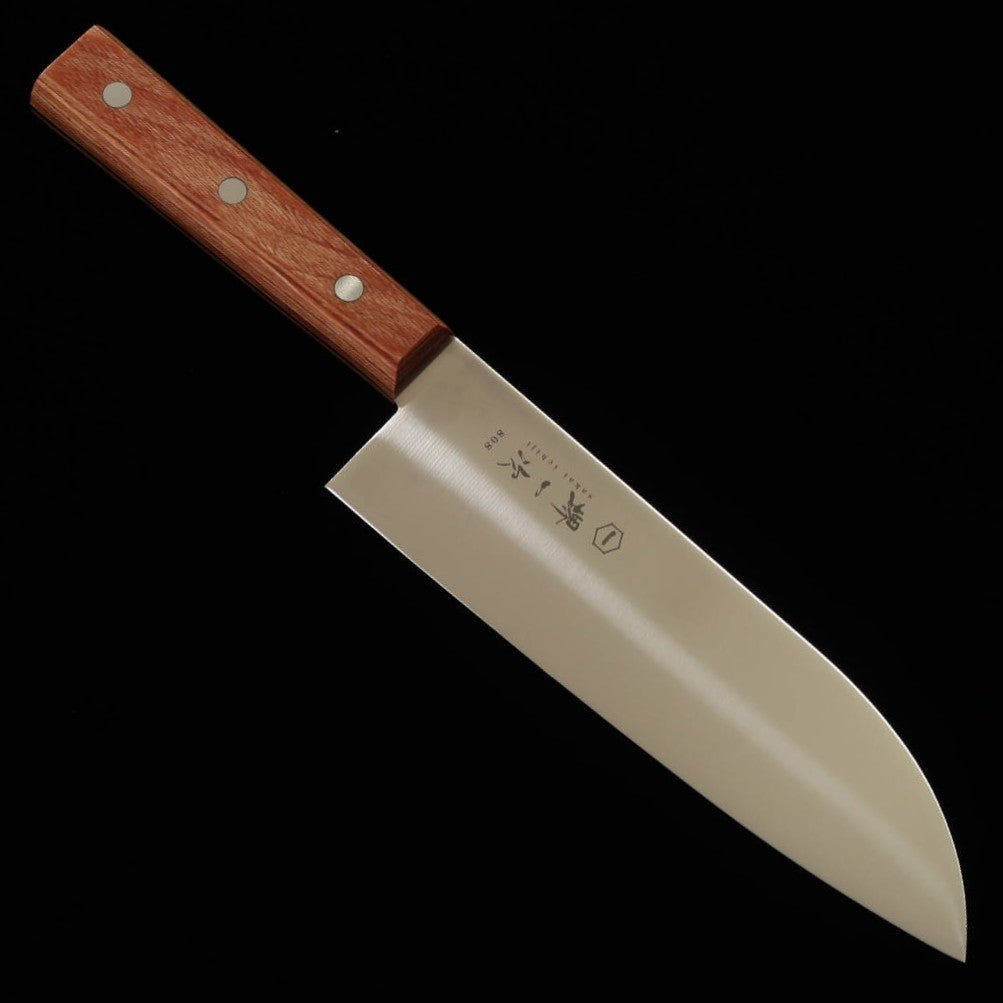 堺一次SAKAIICHIJI 三徳 ステンレス鋼 茶合板ハンドル ＃14100