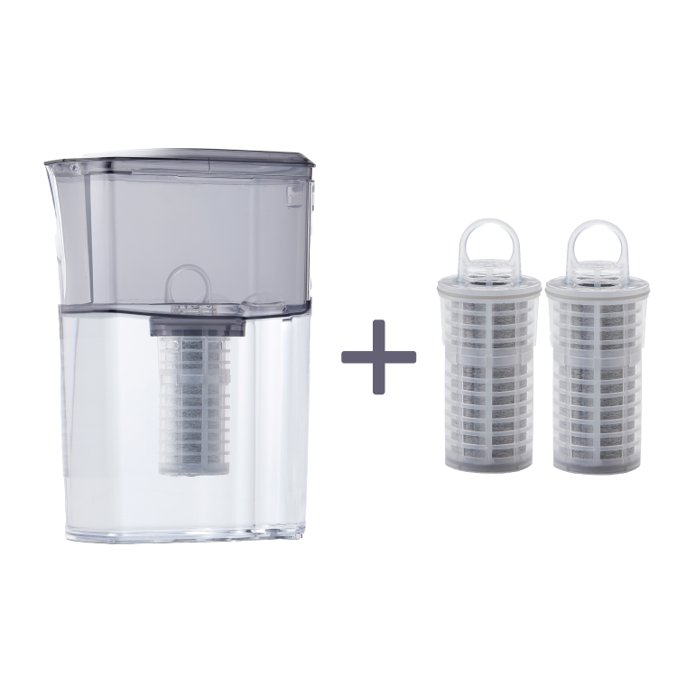 ポット型浄水器 ミズユー本体 フィルターカートリッジ1本＋