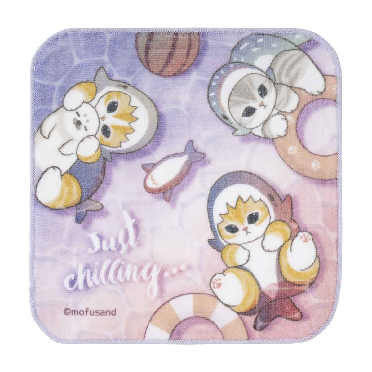 mofusand HELLO!サメにゃん ハンドタオル(Just chilling