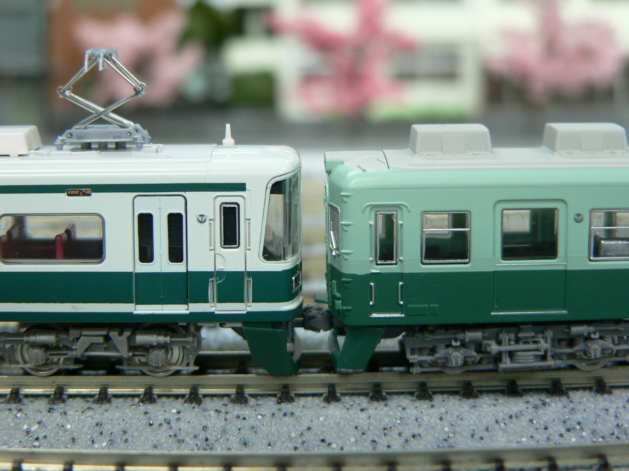 トミーテックの鉄コレ南海7000系旧塗装冷房車とグリーンマックスの