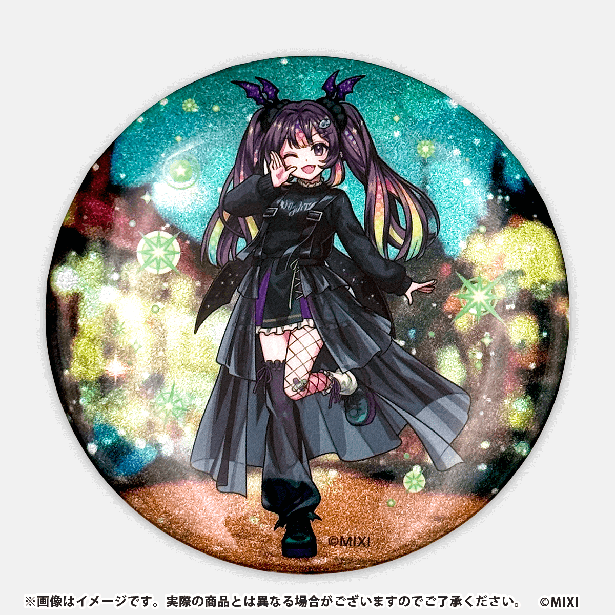 モンスターストライク グリッター缶バッジ ナイトメア winter ver