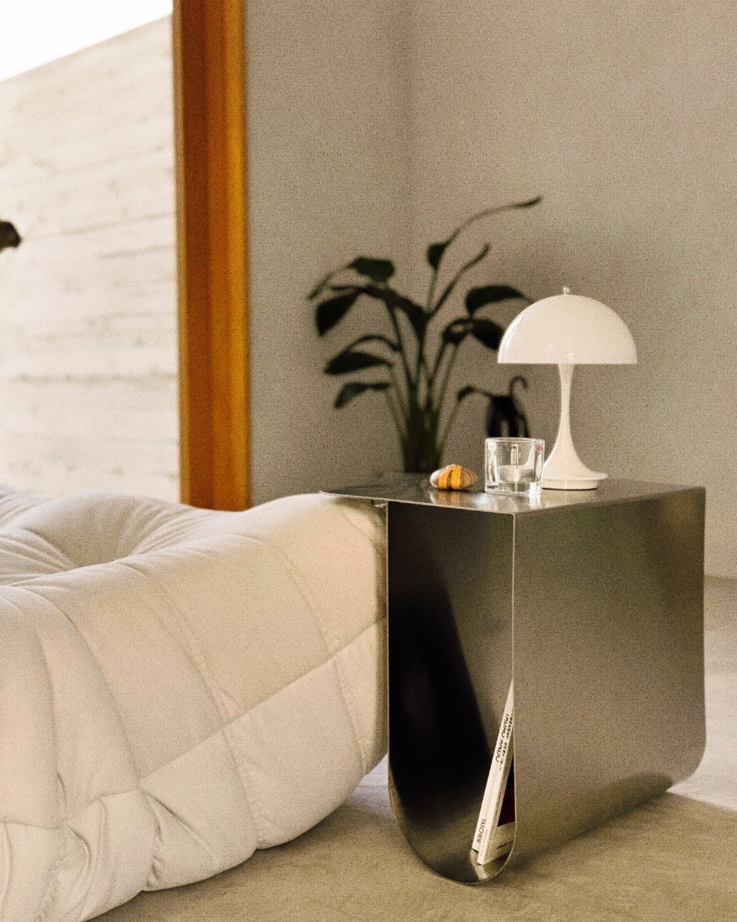 最短翌日配送】Stainless Side Table ステンレスサイドテーブル