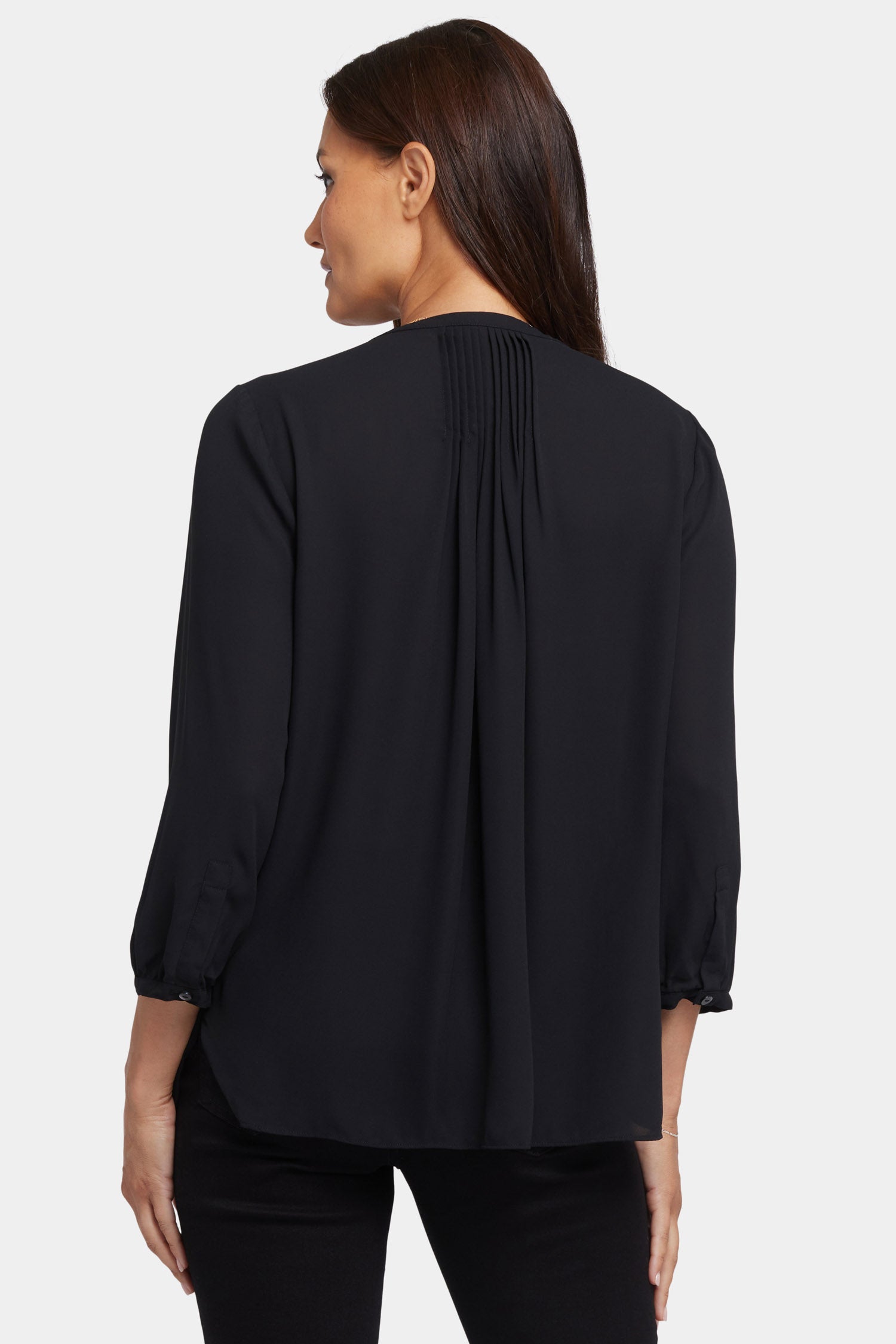 Pintuck Blouse - Black Solids | NYDJ