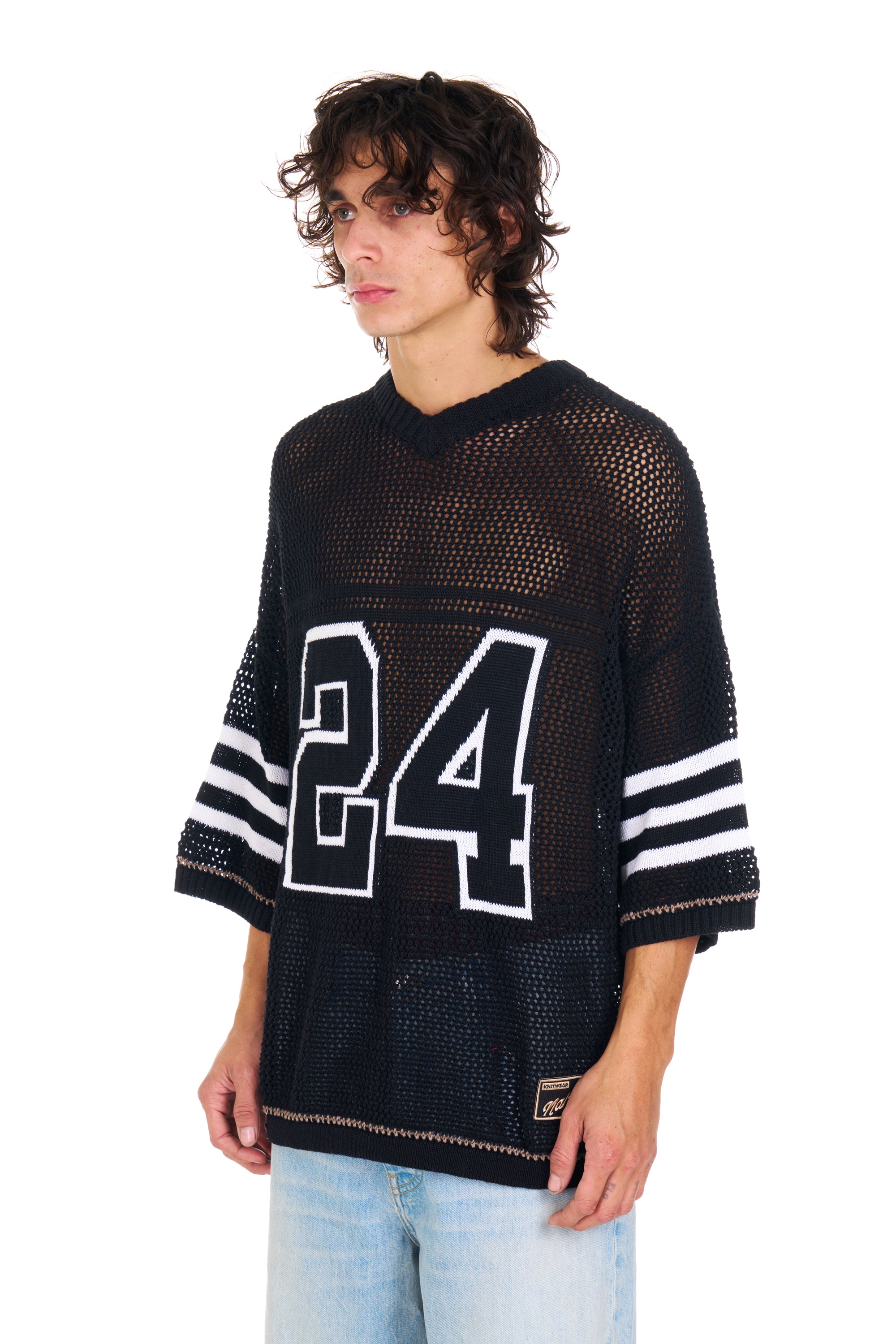 Knit 24 Football Shirt in Black – NAHMIAS