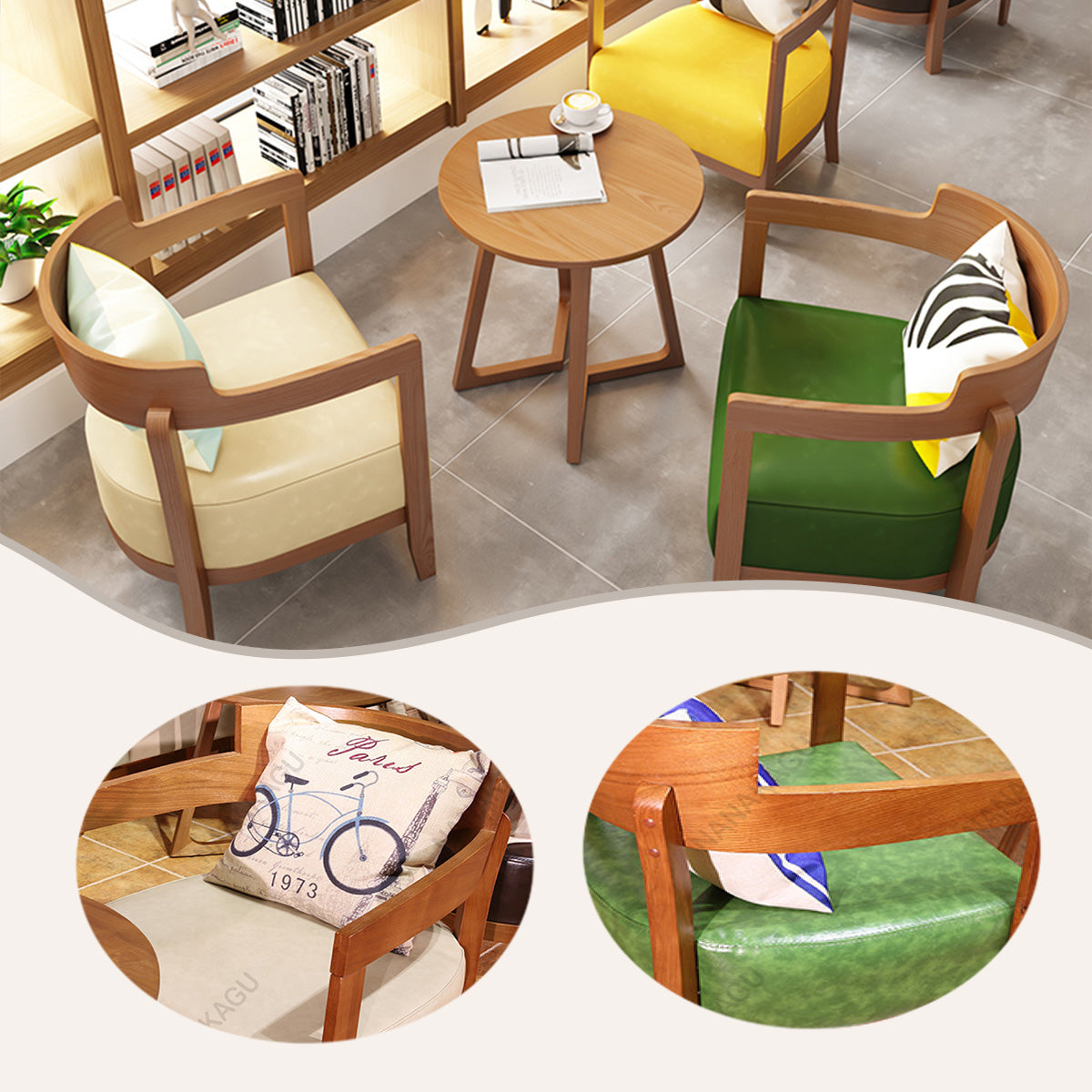 応接セット,相談用チェア,カフェテーブル,商談用,喫茶店,休憩室,天然木