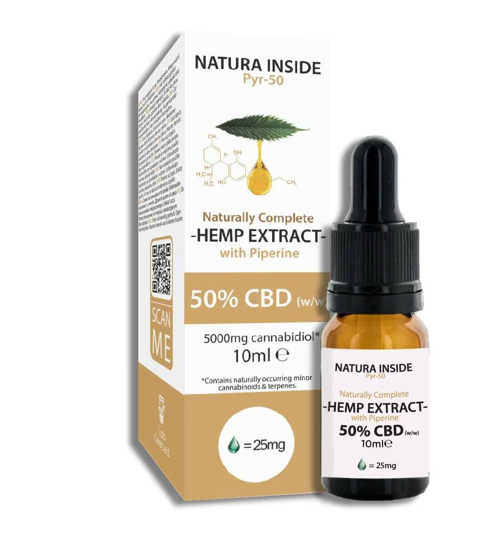 Natura Inside Full Spectrum Cannabis Oil – 50% CBD with Piperine