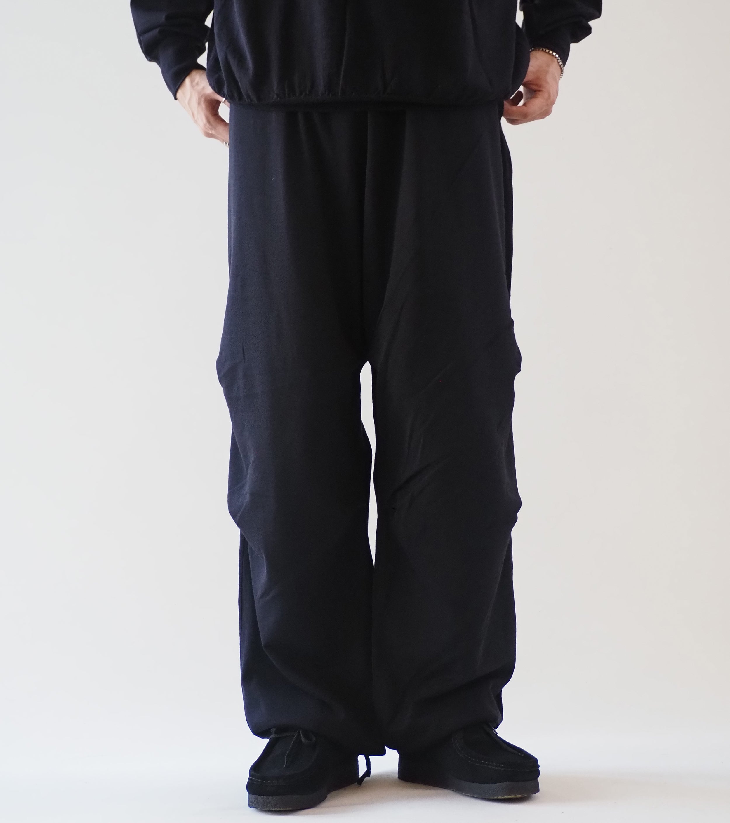 COMOLI ウール ニット ニータックパンツ , Navy – Navyblue