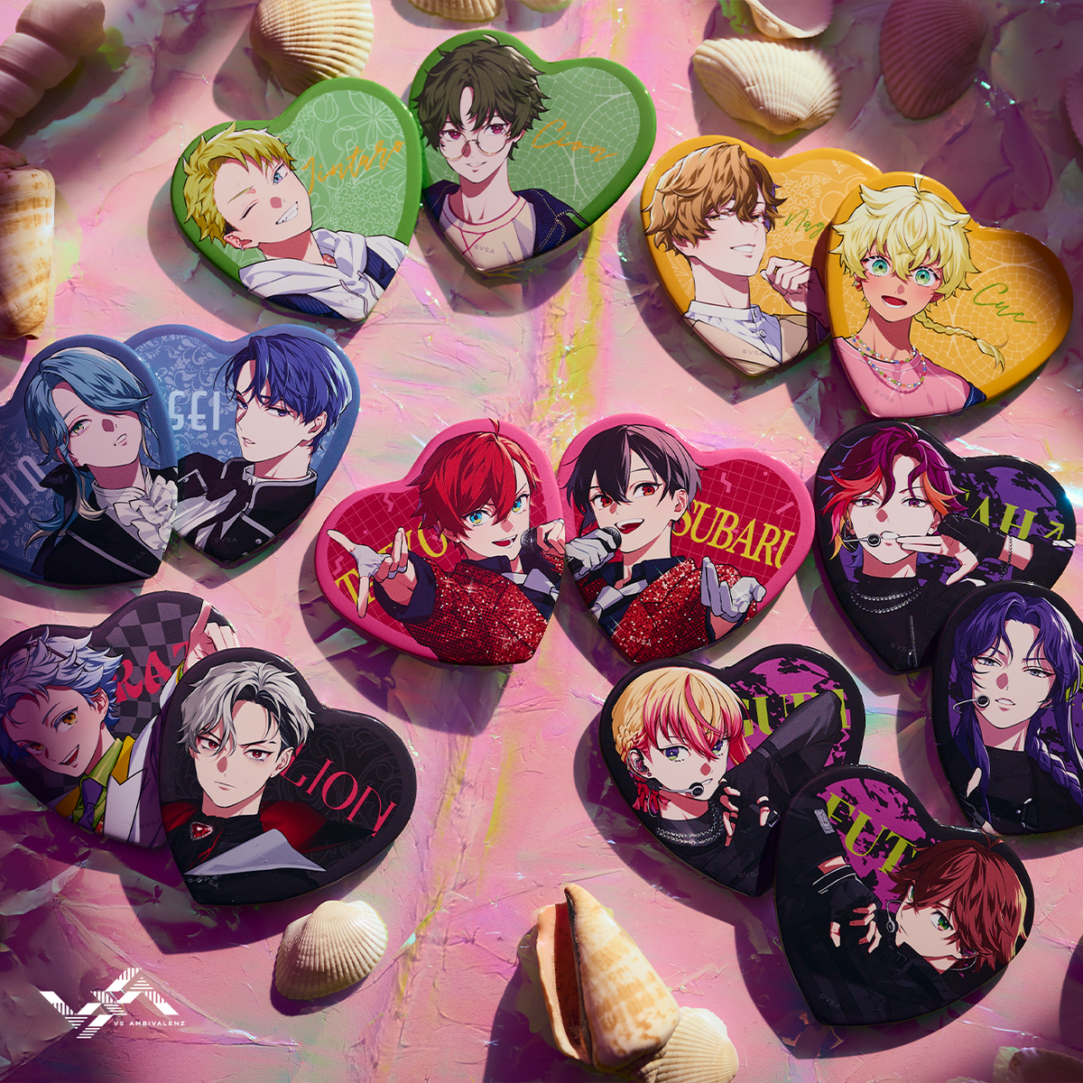 牛沢 缶バッジ セット VS AMBIVALENZ THE BEST ハート缶バッジ