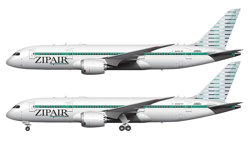 ZIPAIR Boeing 787-8 Illustration – NorebboStock