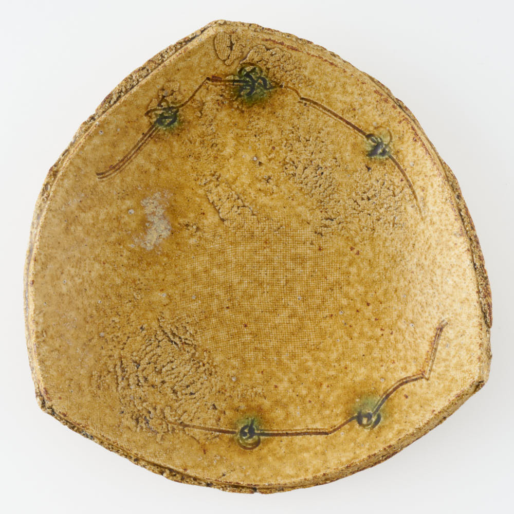 作家 棚橋淳 黄瀬戸 三方皿 ¥3,960 大人の焼き物