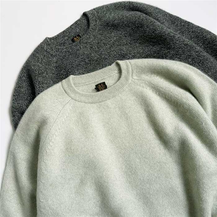 BATONER】 CASHMERE FOX TENJIKU RAGRAN CREW NECK – ONENESS ONLINE STORE