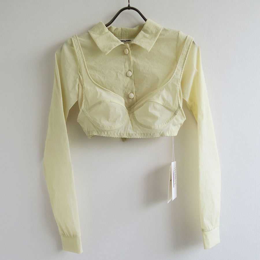 FUMIKA UCHIDA/フミカウチダ】STRETCH TAFFETA LAYERED BRA TOP SHIRT