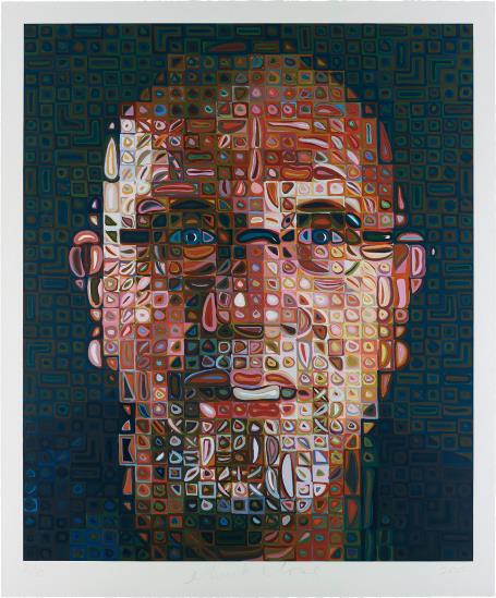 チャック・クローズ シルクスクリーン サイン 限定80 《自画像》