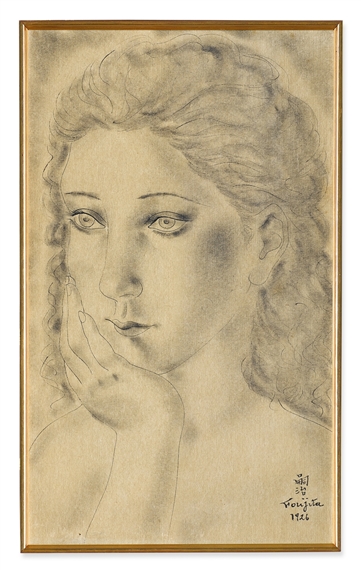 伊藤和生 藤田嗣治作「アトリエの自画像Ⅰ」白黒写真から油彩画にて