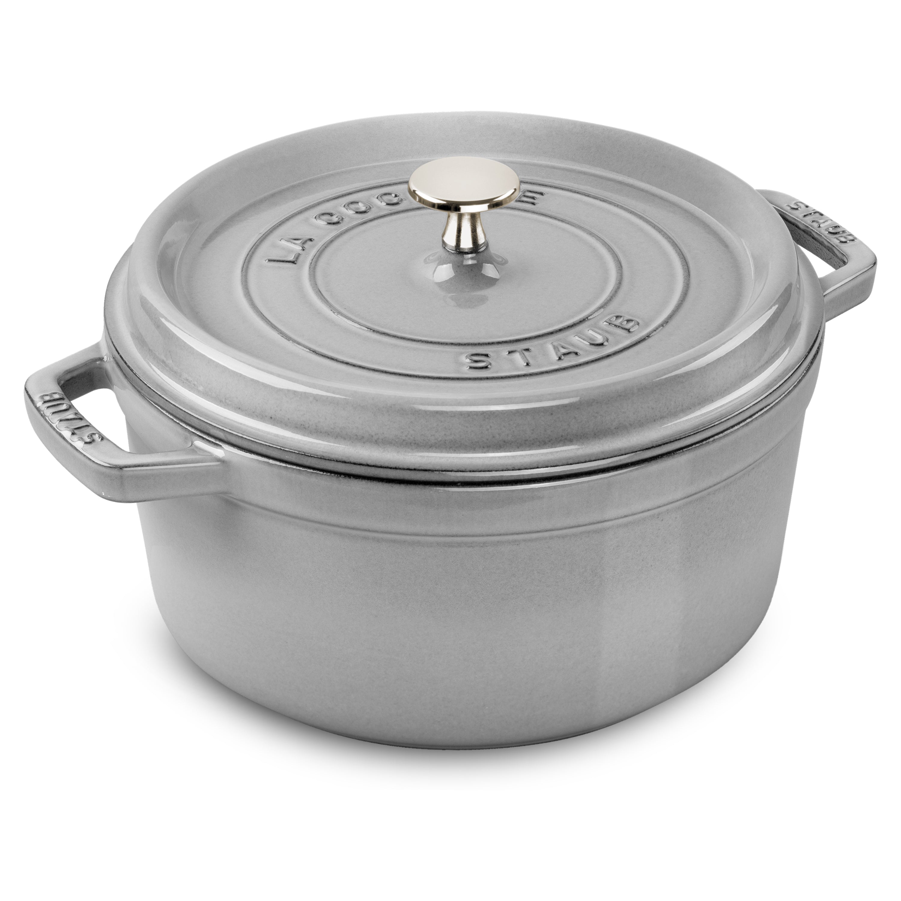 Staub Dutch Oven - 13.25-qt Round Cast Iron Cocotte - Graphite