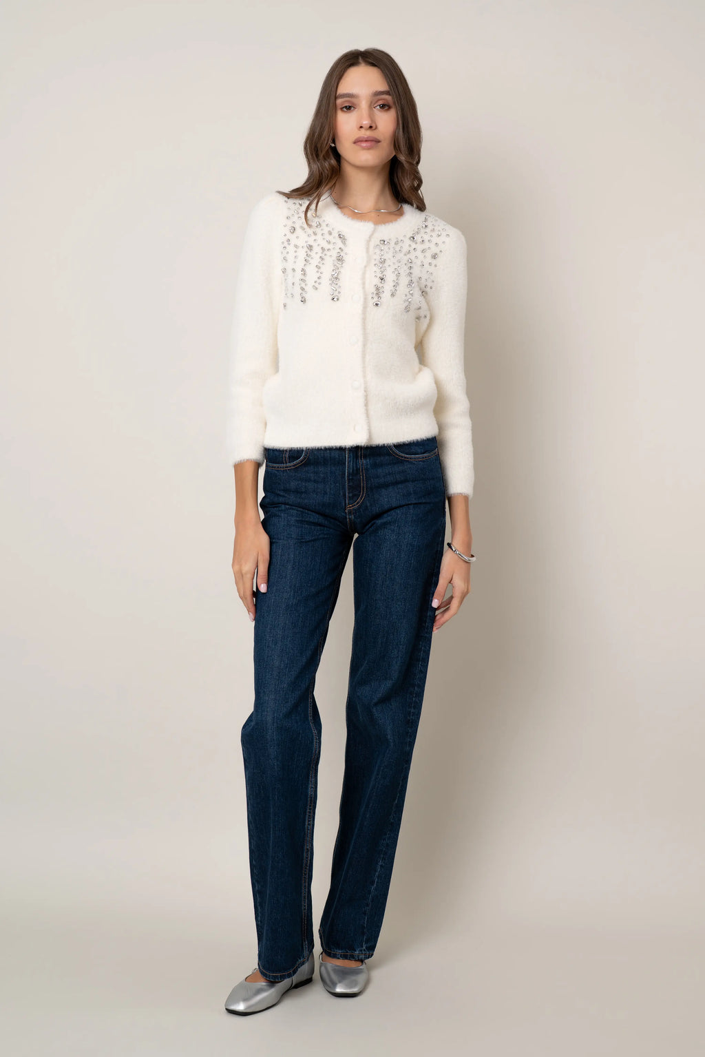 Cyrus - The Embellished Fuzzy Cardigan