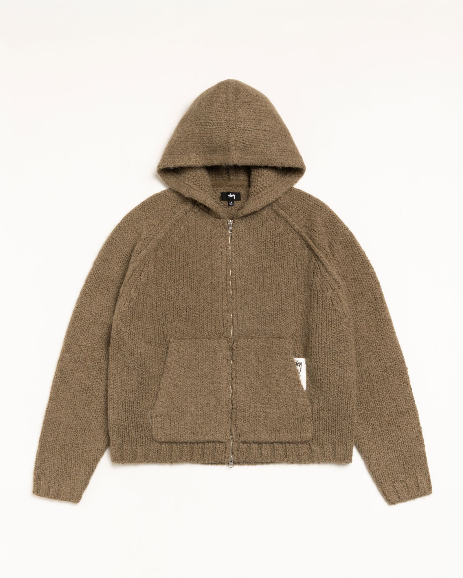 Chunky Knit Zip Hoodie – Fossil | Knits | Stüssy Canada