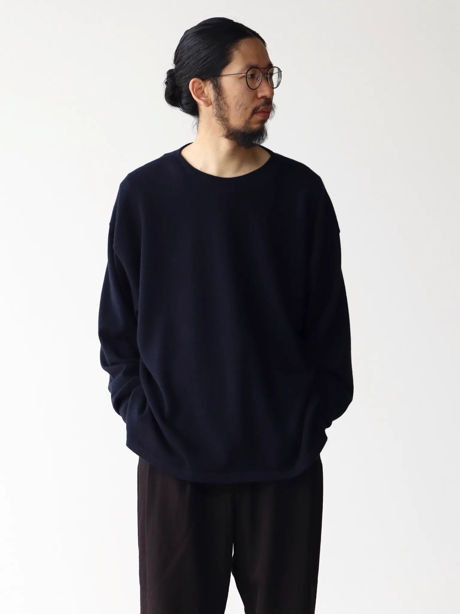 COMOLI カシミヤ コモリニット NAVY | CASANOVA&CO (カサノヴァアンド