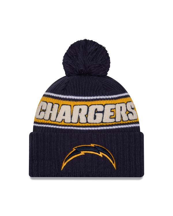 Los Angeles Chargers New Era NFL Cuffed Pom Beanie/Knit Hat Navy