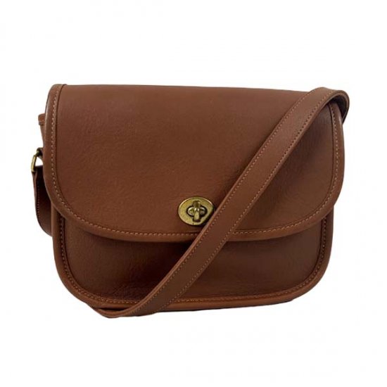 COACH コーチ ターンロック レザー ショルダーバッグ