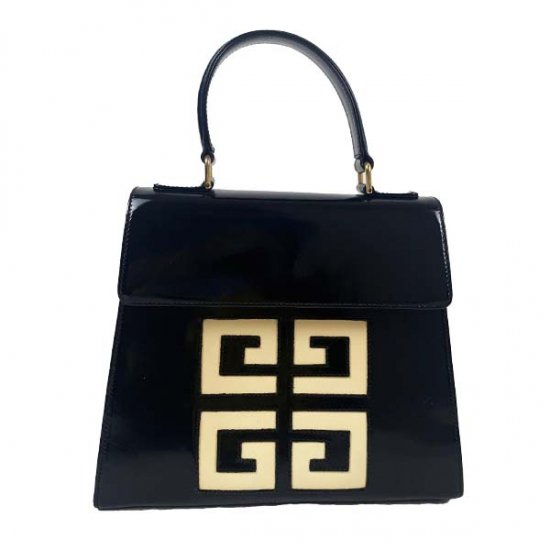 GIVENCHY ジバンシー ケリー型 ロゴ レザー ハンドバッグ