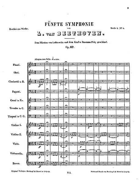 Symphony No. 5 - Op. 67 - Ludwig van Beethoven - Sheet music
