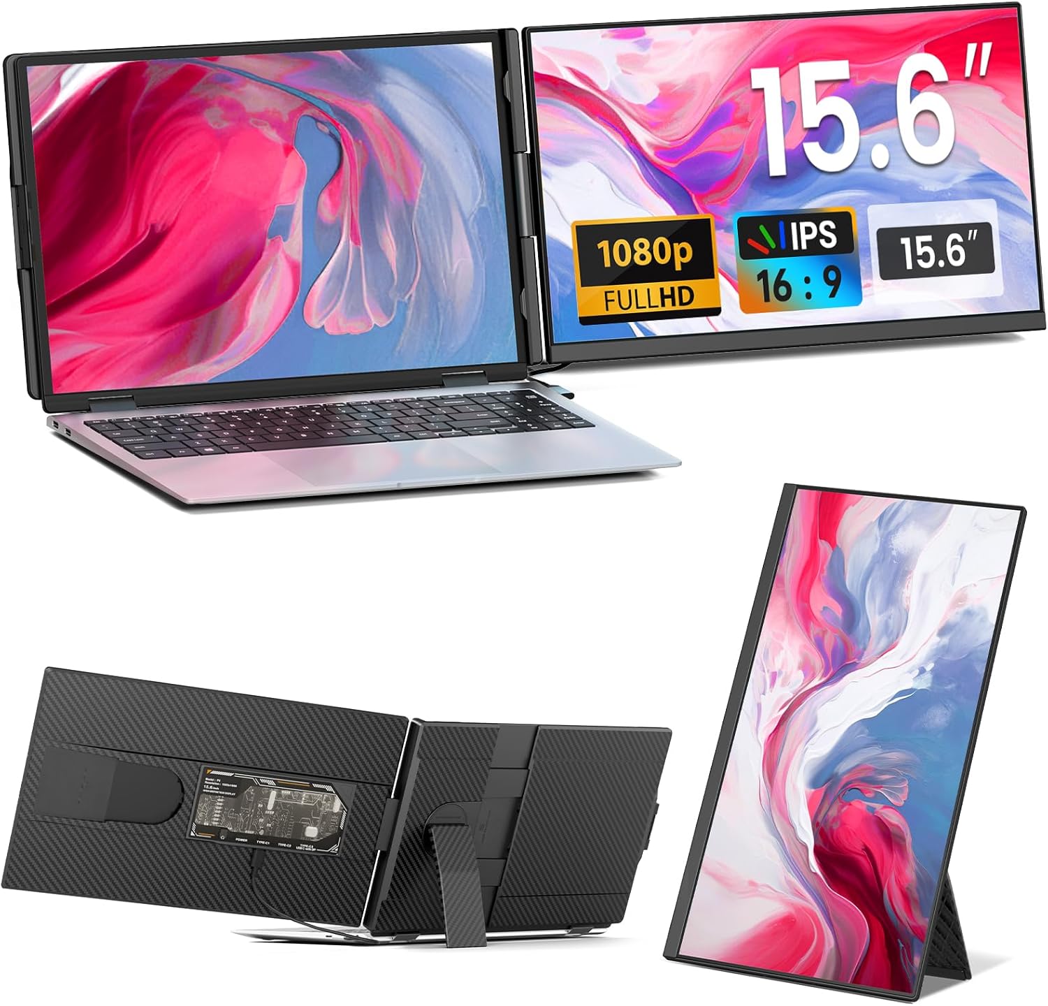 Cevaton P5 Portable Dual Monitor - 15.6