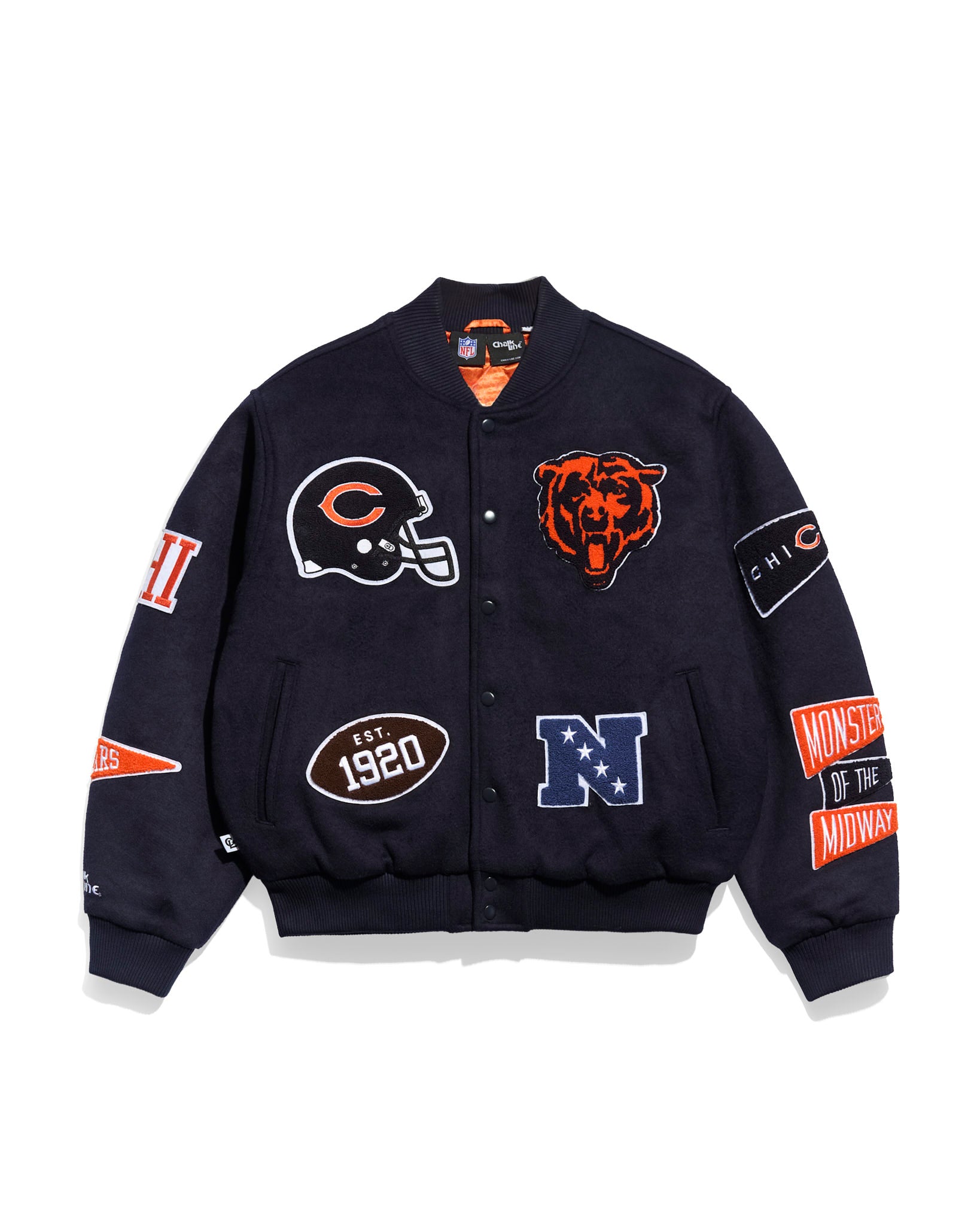 Chicago Bears Pennant Varsity Jacket – Chalk Line Apparel