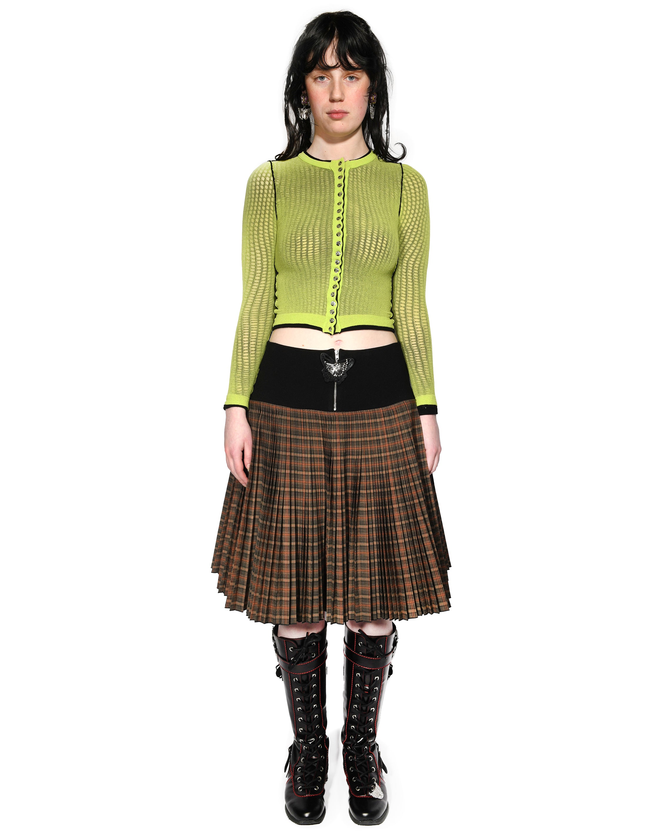Green Fishnet Cardigan – Chopova Lowena