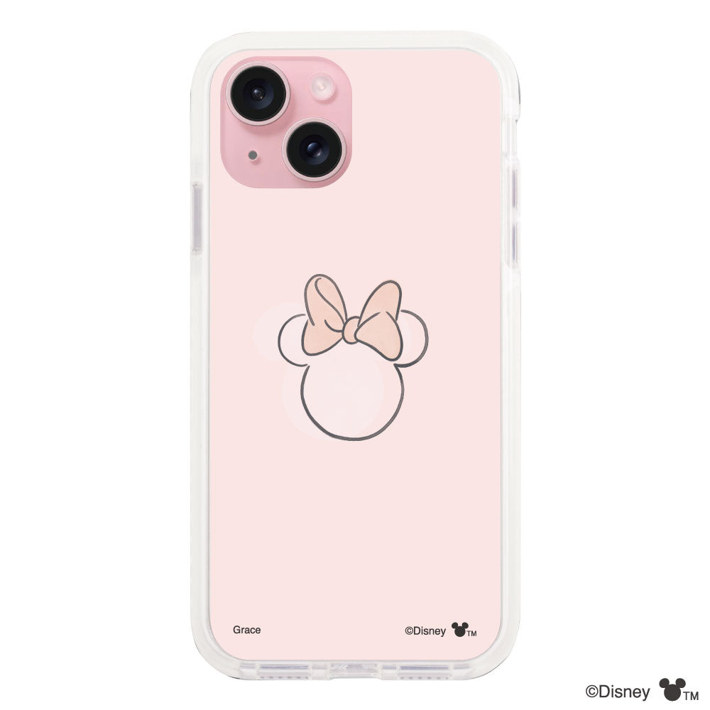 iPhoneケース】 クッションバンパー LINE MINNIE MOUSE(ラインミニー