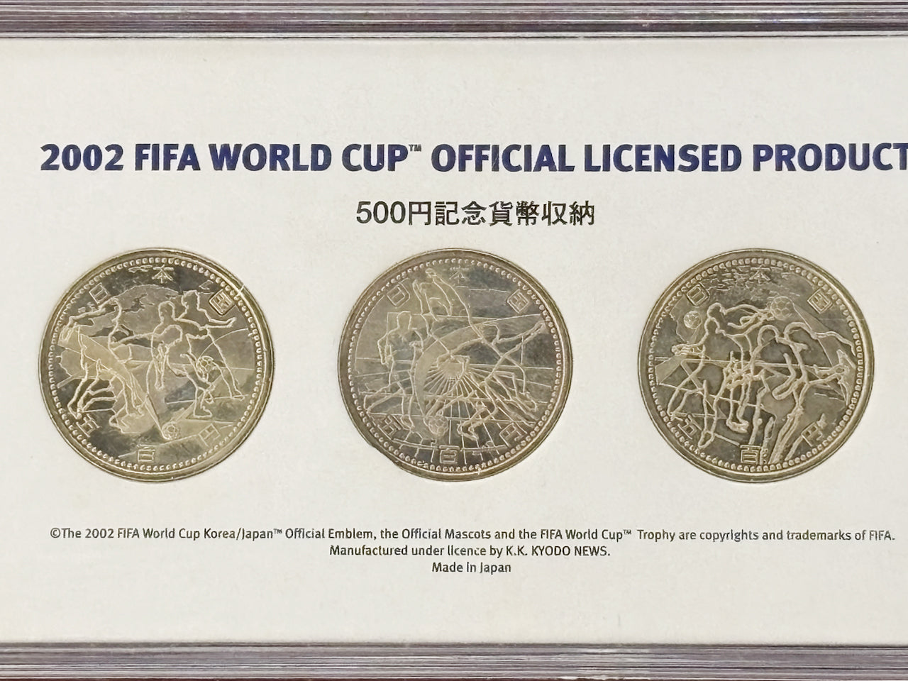 日本】2002 FIFAワールドカップ 500円ニッケル黄銅貨セット 3枚組 平成