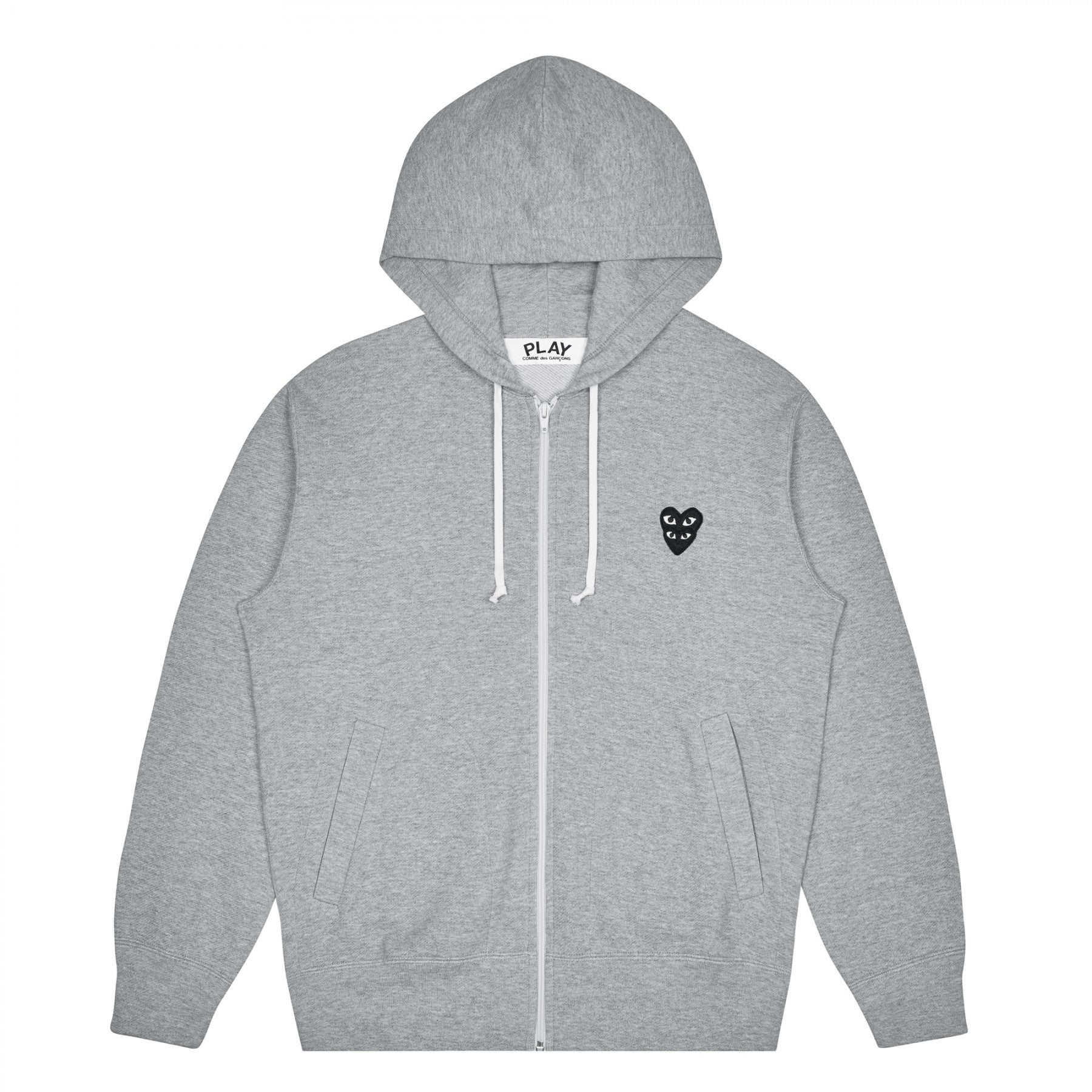 PLAY Zip Hooded Sweatshirt with Black Family Heart – COMME des