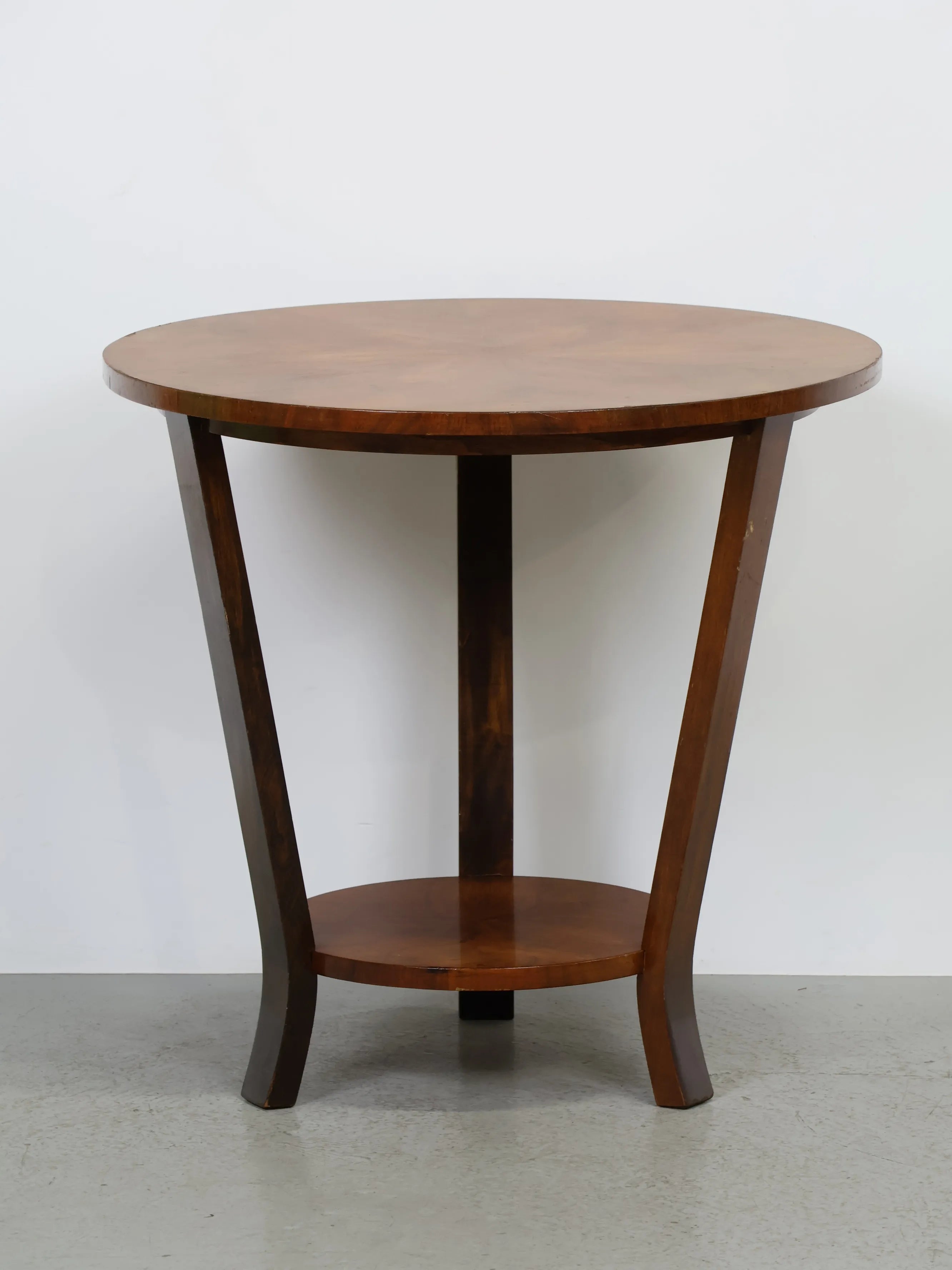 1960 - 70年代 ヴィンテージ ウッド ラウンド サイドテーブル