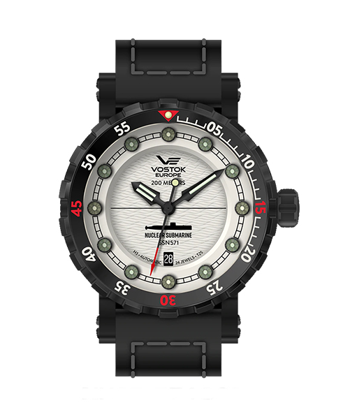 VOSTOK-EUROPE Watch Nuclear Submarine SSN571 Black NH35-571C607