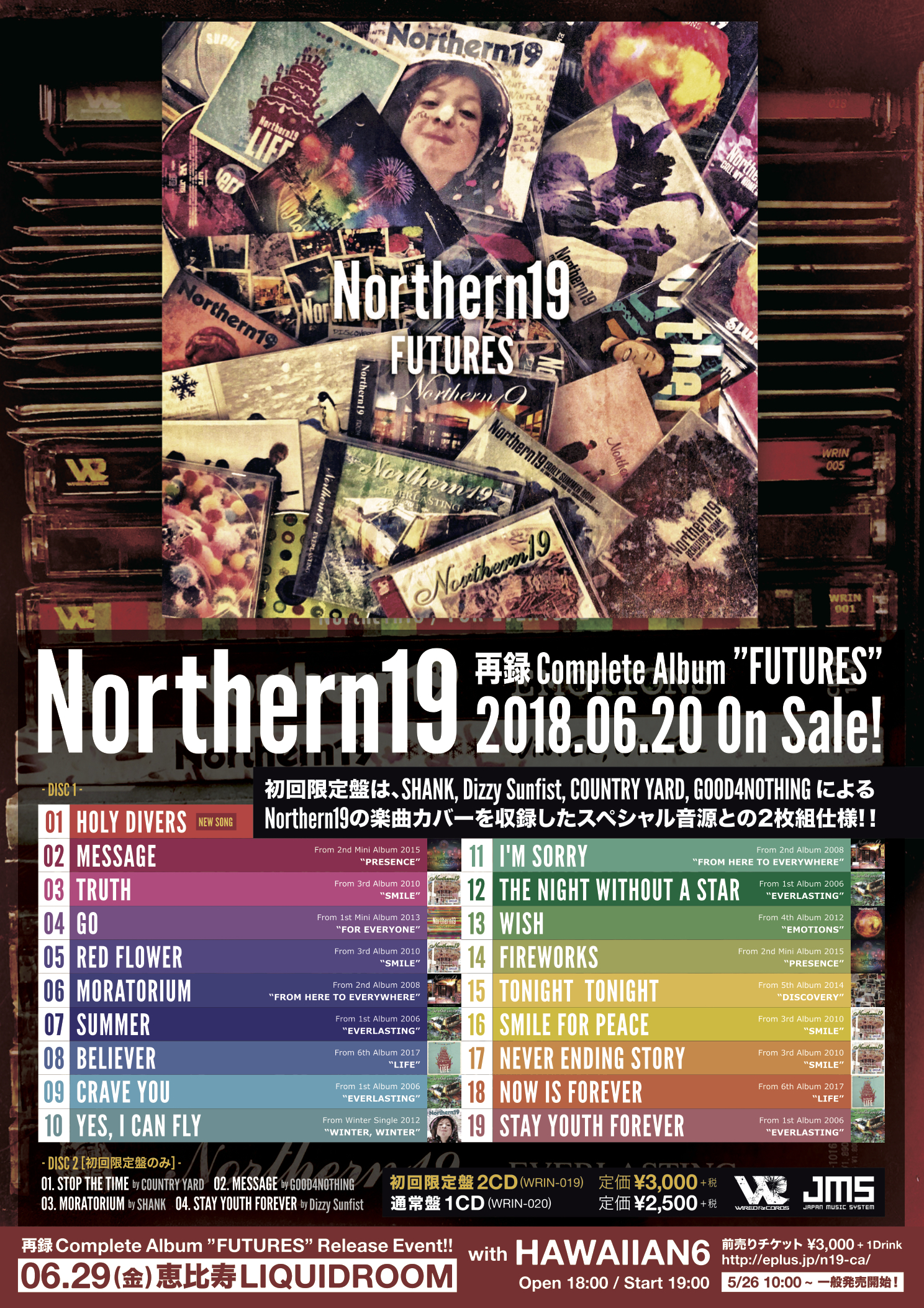 Northern19 再録コンプリート アルバム “FUTURES” 初回限定盤にカバー