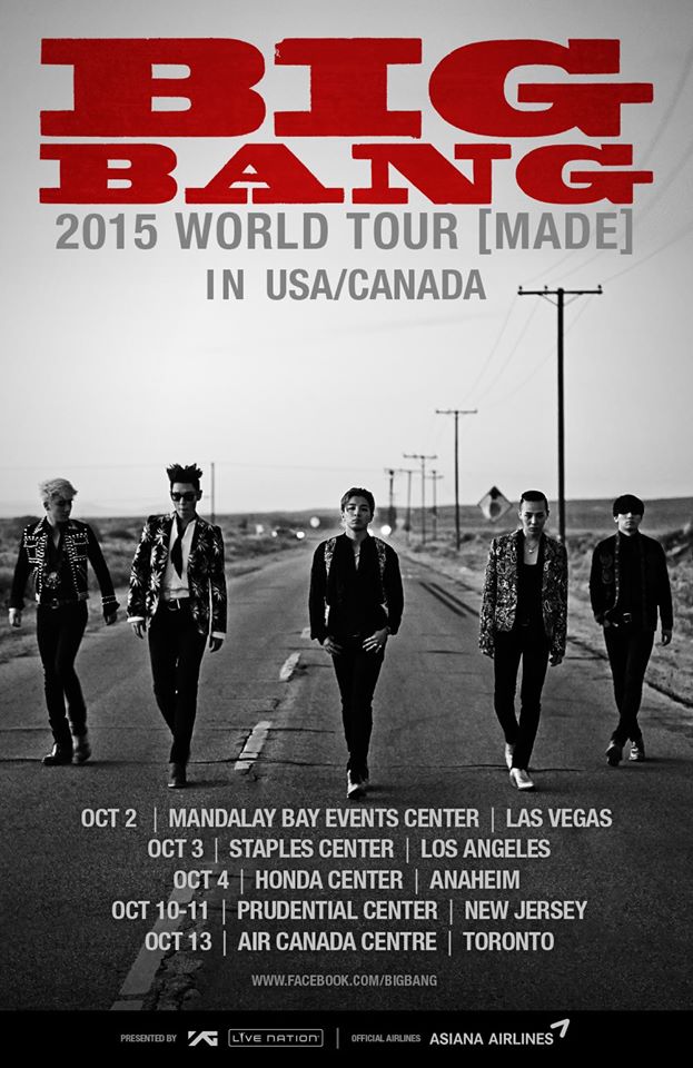 BIGBANG Made World Tour to Hit Los Angeles, Las Vegas, Anaheim and