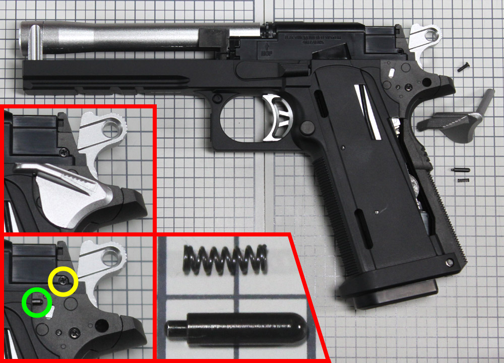 電拳 電動ハンドガン・Hi-CAPA E(電ハン ハイキャパE)の分解・組み立て3