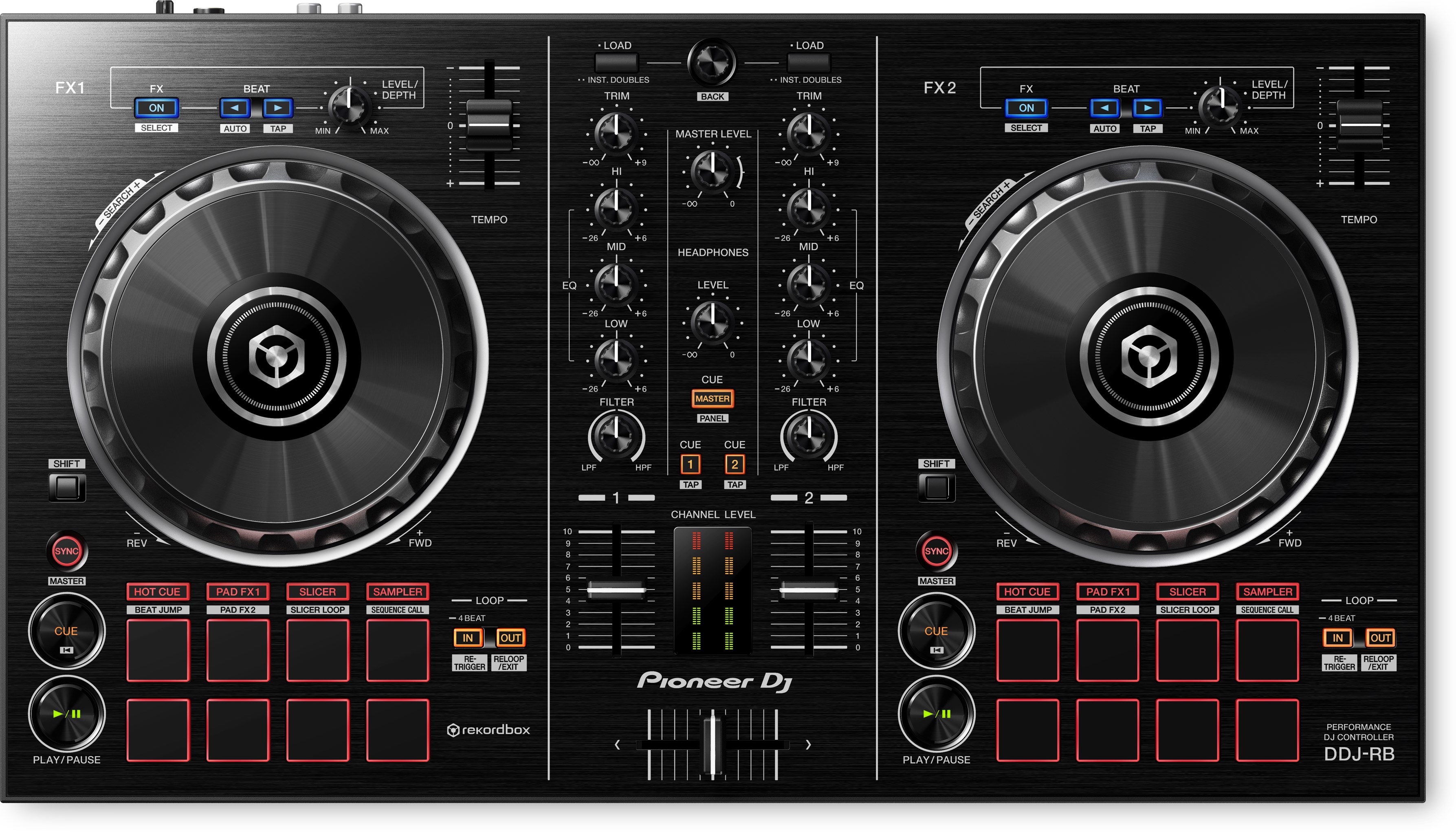Pioneer、「rekordbox dj」対応のエントリーDJコントローラー「DDJ-RB