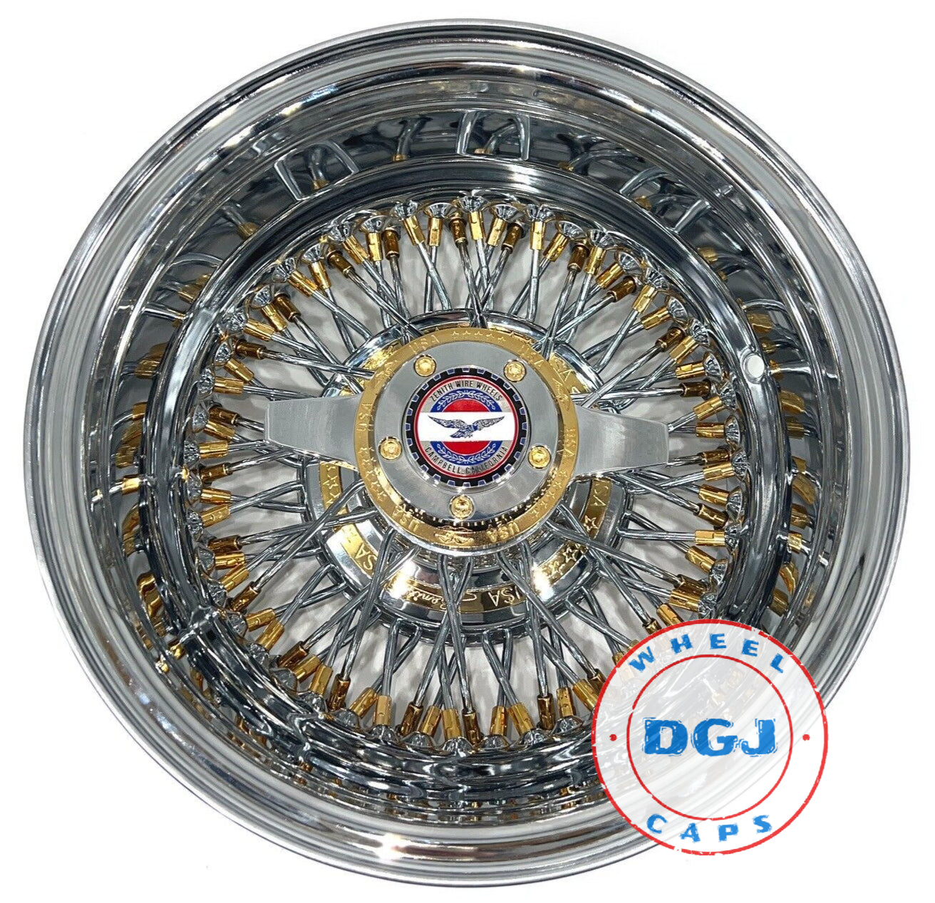 Zenith Style 13x7 Rev 72 Cross Lace Gold Nipples & Hub Ring