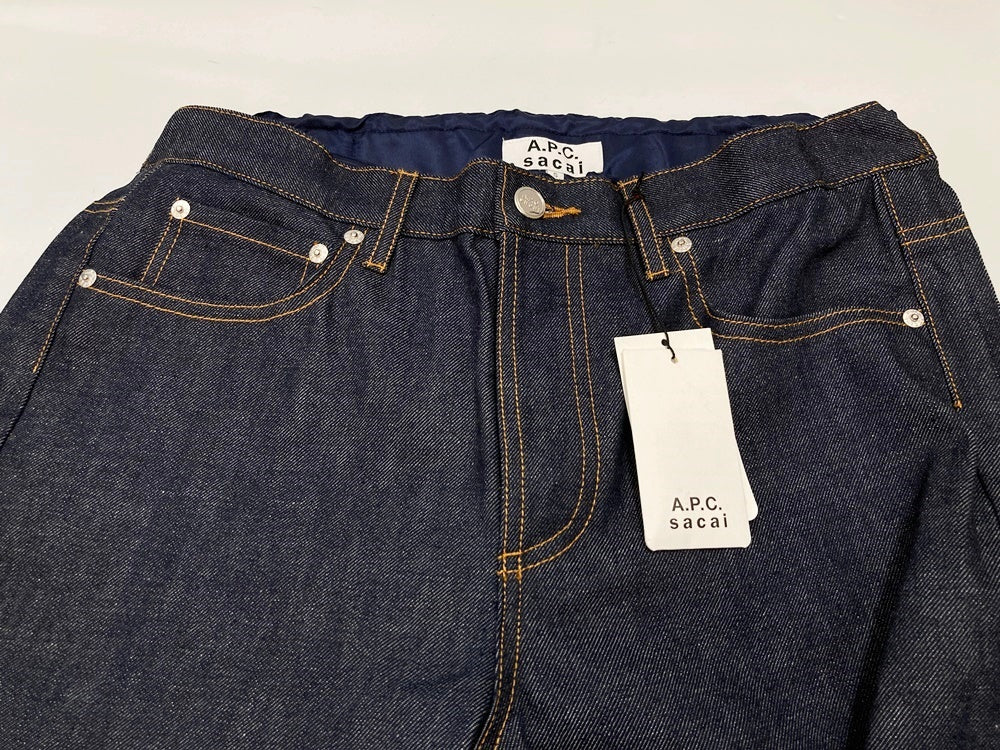 sacai APC コラボ デニムパンツ ネイビー XSサイズ