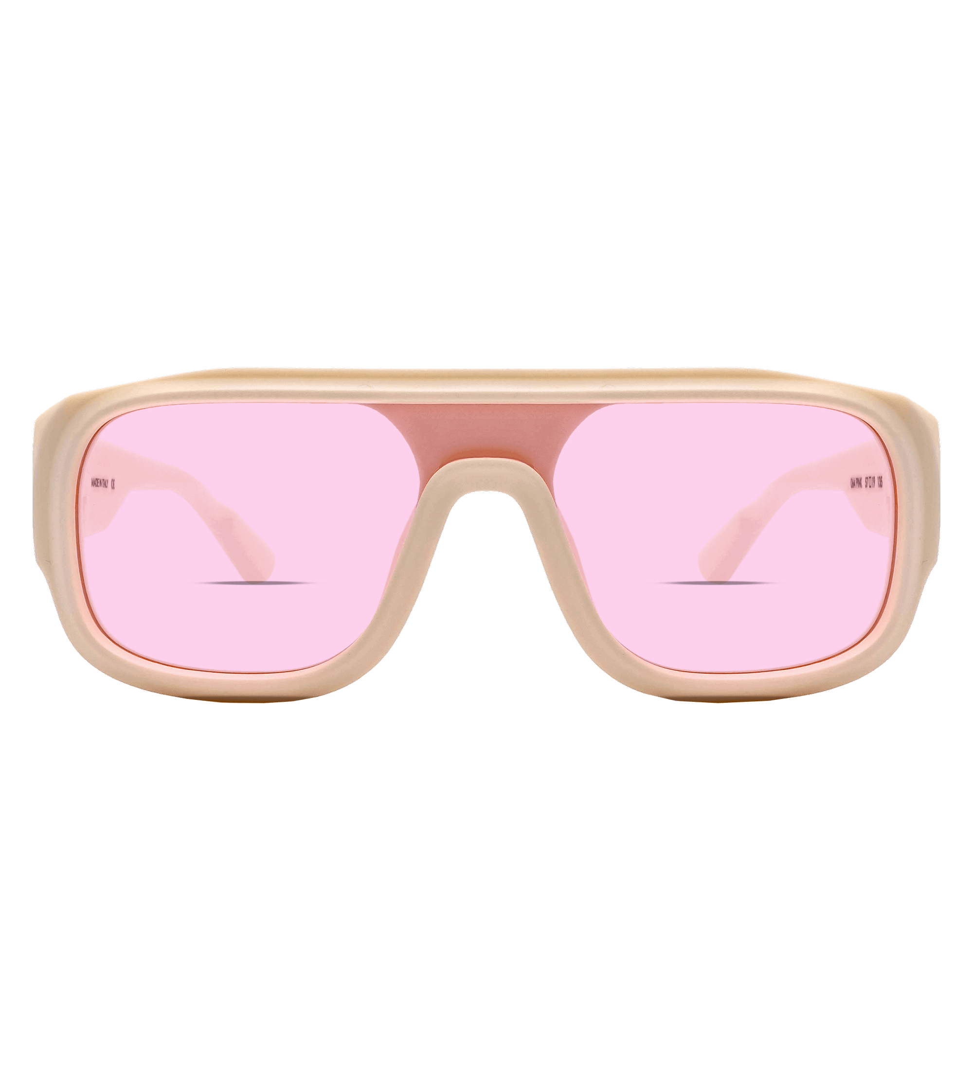 Ivory & Pink Tinted 57 MM Shield Sunglasses – DrinkAriZona