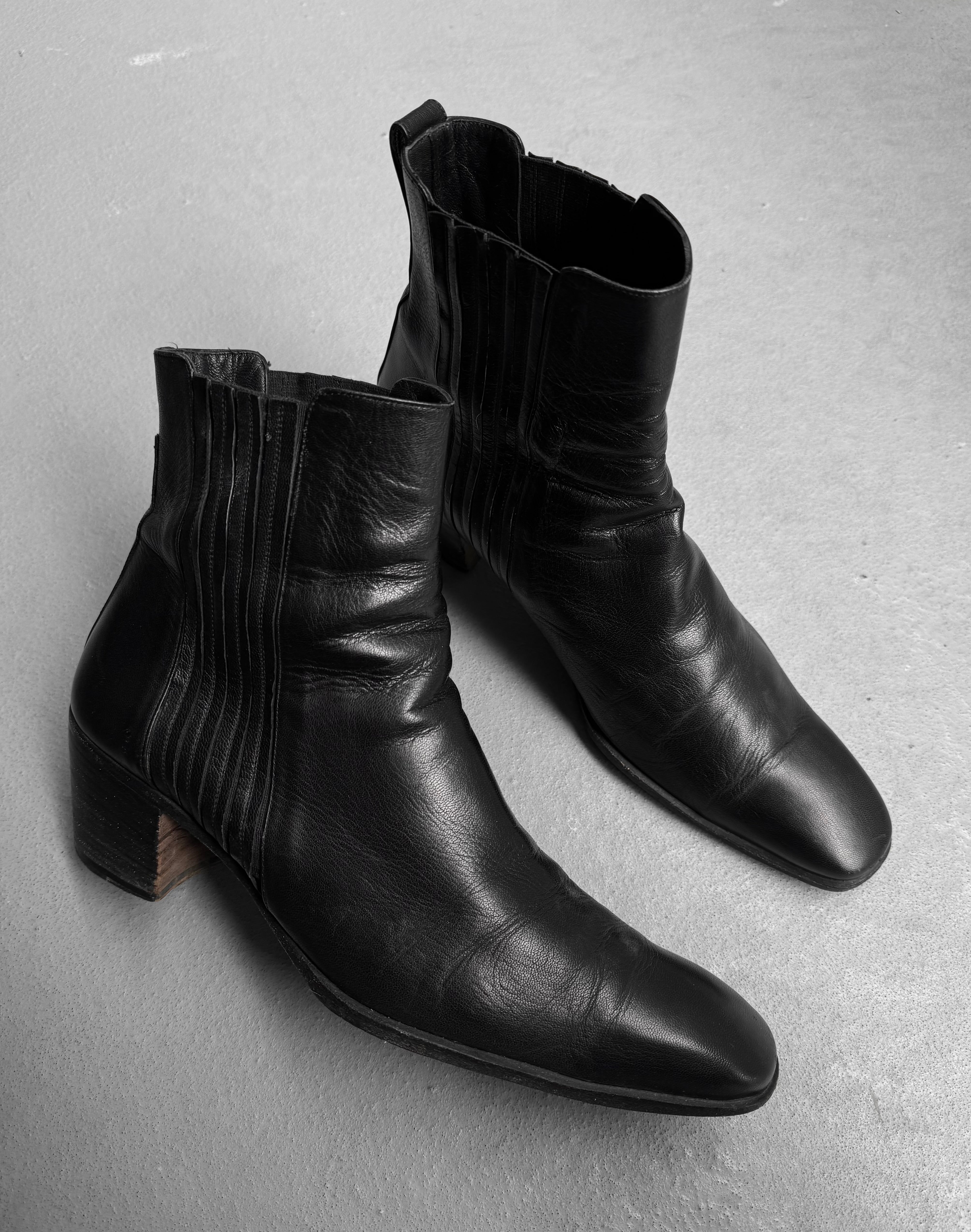 YSL Rive Gauche SS04 by Tom Ford 40mm Heel 'Johnny' Leather Boots