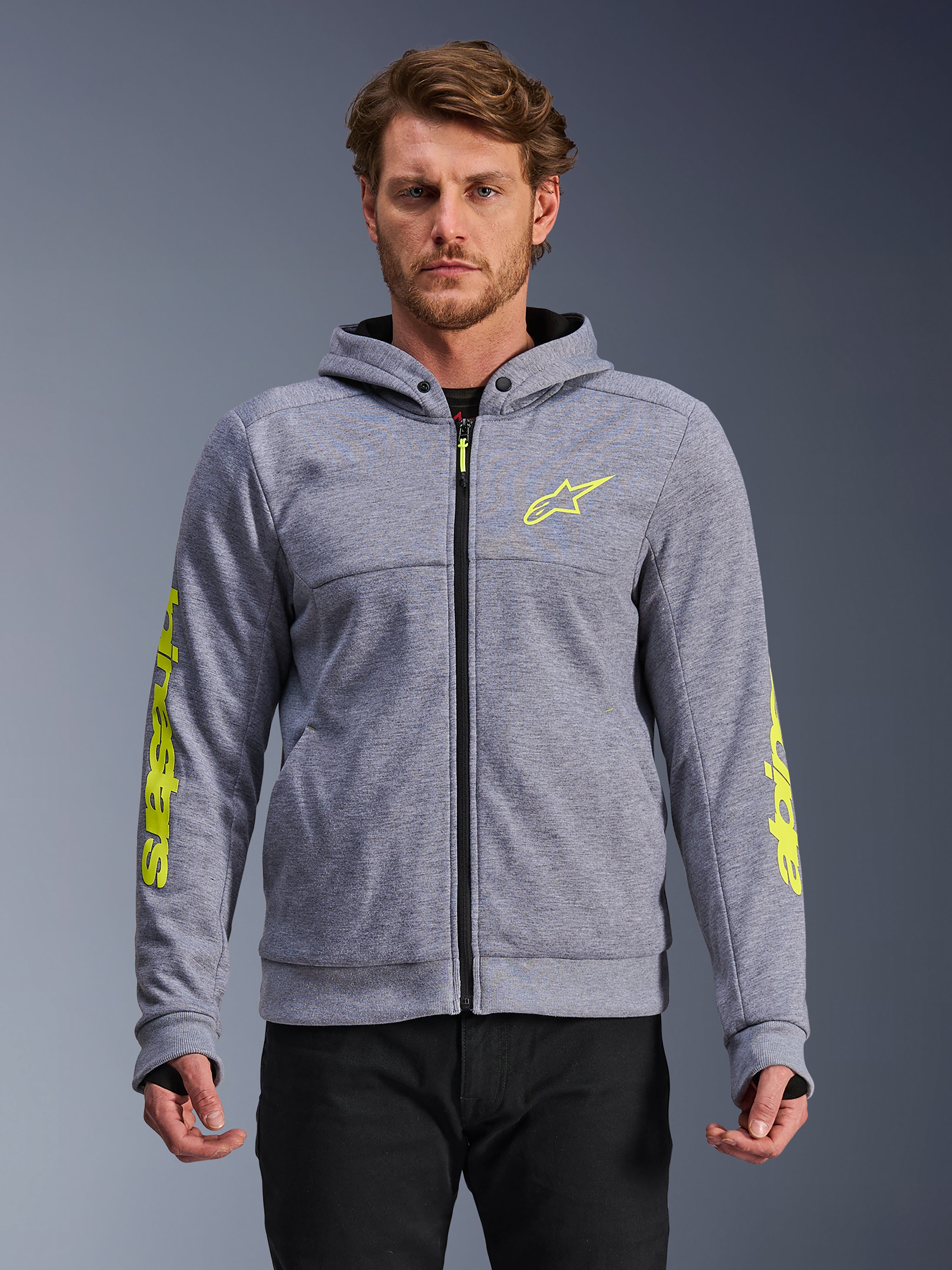 Chrome V2 Sport - Gray Motorcycle Hoodie | Alpinestars®
