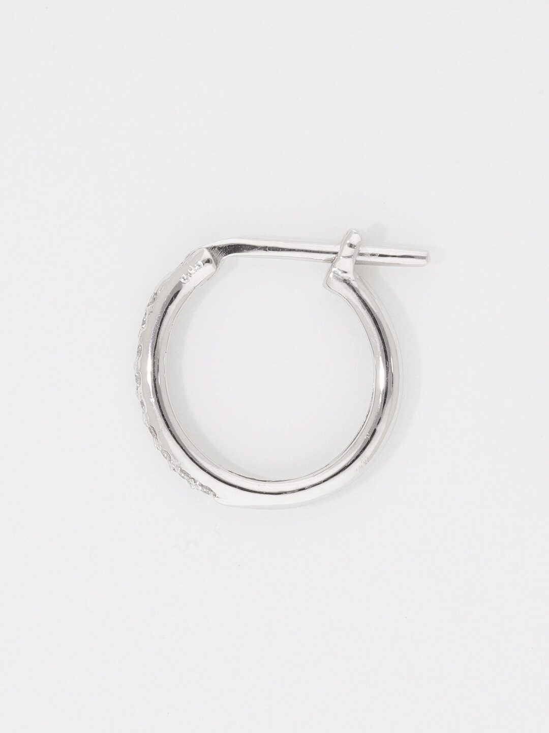 K18・Pt900 ダイヤモンドフープピアス/片耳 – ex'position