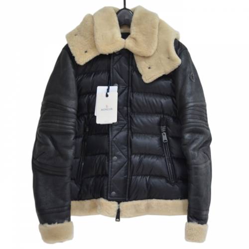 MONCLER モンクレール TANCREDE ムートン レザー 切替 ダウン
