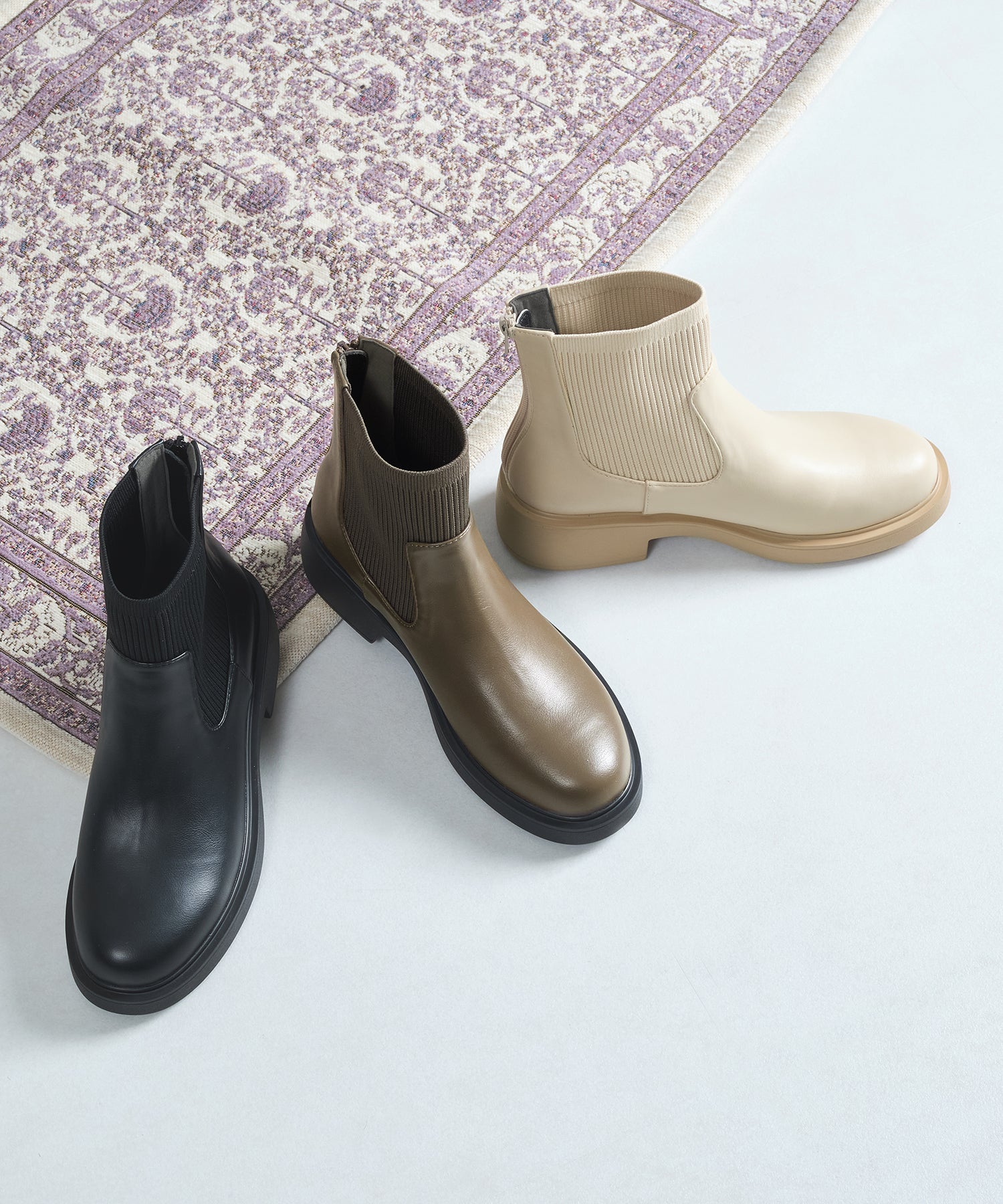 リブニットバックジップブーツ/42407 – ORIENTALTRAFFIC